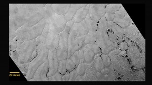 Détail des plaines glacées du Coeur de Pluton